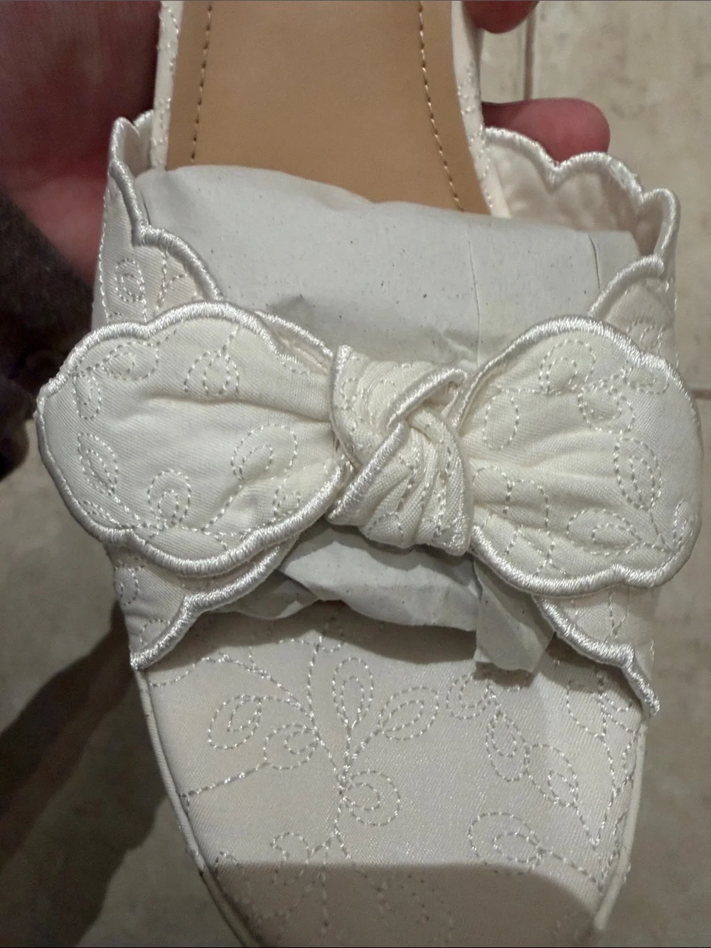 •ON 34TH• “Stanciaa” Platform Block Heel Sandals - White Linen >> size 11 NWT